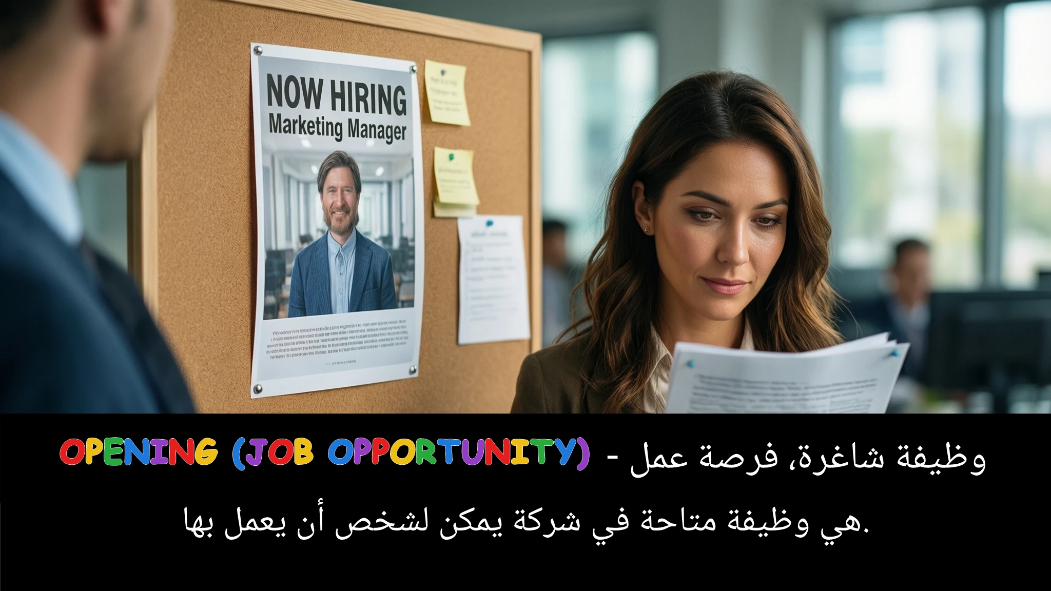 Arabic Illustration for opening (job opportunity)
